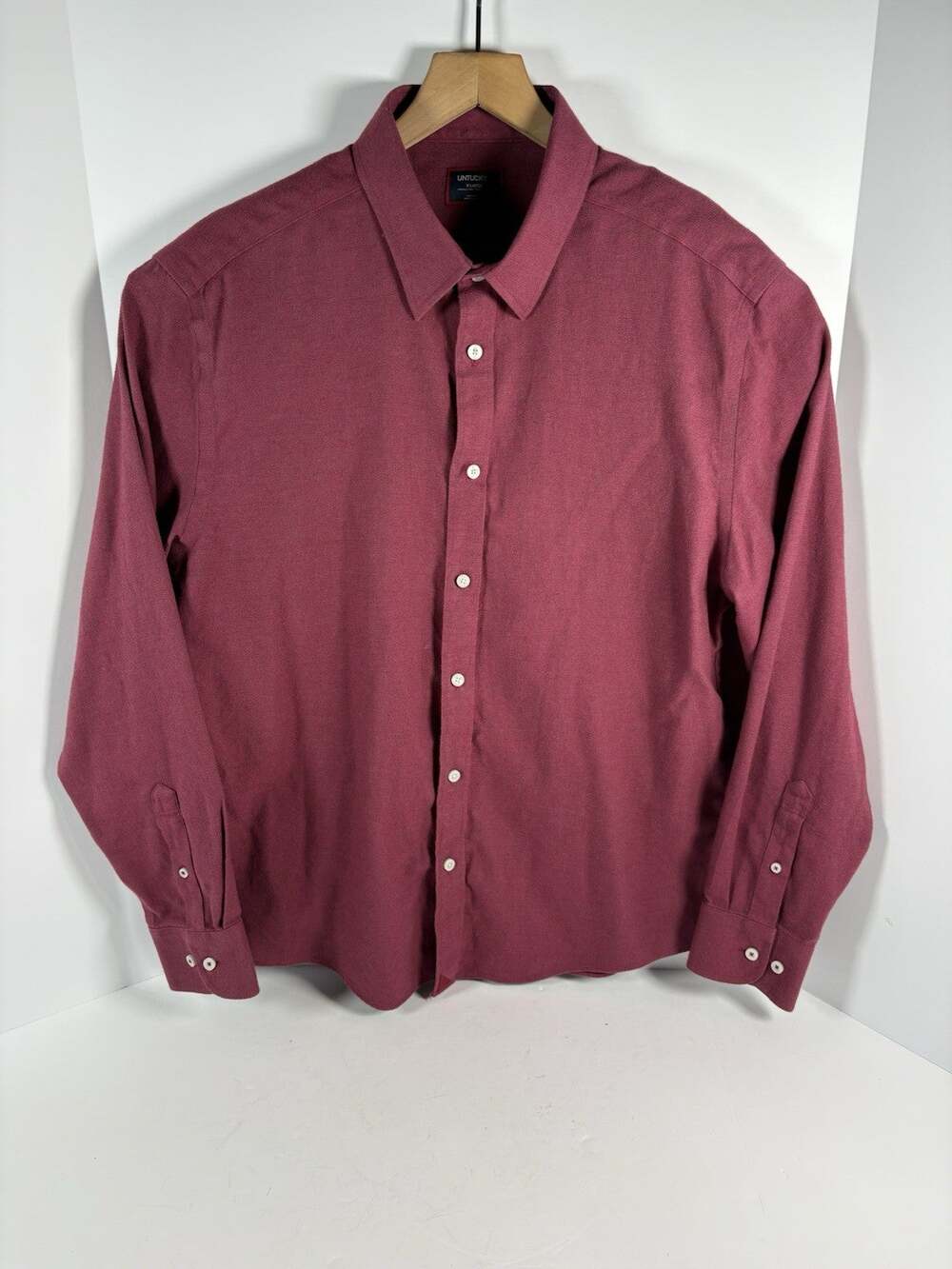 UNTUCKit Veneto Rhododendron WF Shirt Mens XL Wrinkle Free Long Sleeve Cotton